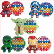 GG3 Pop it fidget Decompression toy For Kids Adult Marvel The Avengers Spiderman Ironman Hluk Baby Y