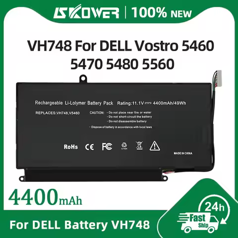 SKOWER VH748 Laptop Battery For DELL Vostro 5460 5470 5480 5560 Inspiron 14 5439