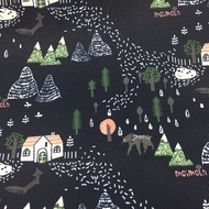 5673-Forest Cabin Polyester Twill Digital Printing Composite Fabric/Width 145cm