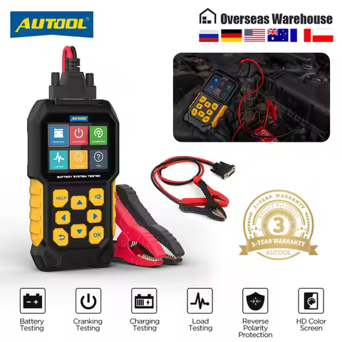 AUTOOL BT460 Vehicle Battery Tester 12v24v Battery Life Capacity Internal Resistance Tester With 2.8