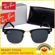 Original Ray·Ban100% Authentic NewRbr Rb3016 ClubmasterBlack Crystal Gray Women's Sunglasses