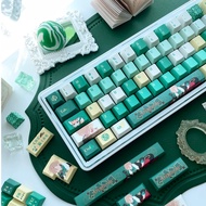 Aventurine Keycaps PBT Cherry Profile green Keycaps set For 7U Alice Mechanical Keyboard