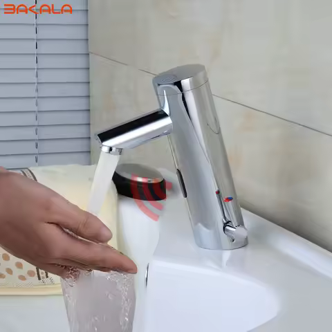 BAKALA NEW Hot & Cold Mixer Automatic Sensor Tap Hand Touch Free Sensor Tap Faucet & Sink Tap Banhei