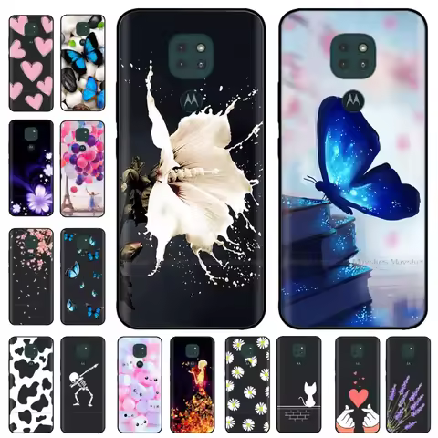 For Moto G9 Play Case Black Silicone Soft TPU Phone Back Cover for Motorola Moto G9 Play G 9 G9Play