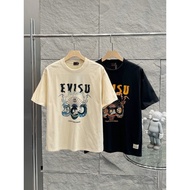 EVISU/God of Fortune 2026 Early Spring New Style Short-Sleeved T-Shirt Men Women Couple Style Origin