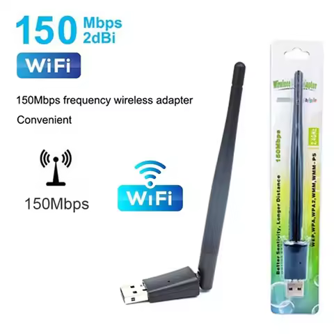 150Mbps Mini USB WiFi Adapter Wireless Network Card 150M LAN Wi-Fi Receiver Dongle Antenna 2.4G 802.