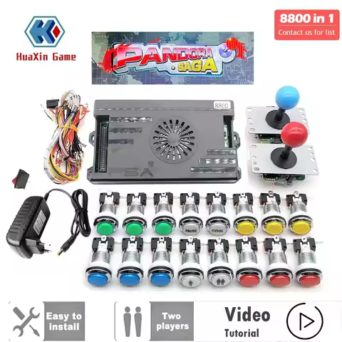 8800 In 1 Pandora Saga BOX Kit 2 Player Arcade Machine Diy Kit Arcade Pandora Dx DIY add Game Arcade