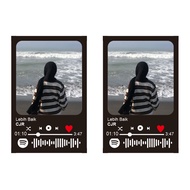 GANTUNGAN Spotify Custom Photo Acrylic Keychain || Polaroid Photo Keychain || Custom photo playlist 