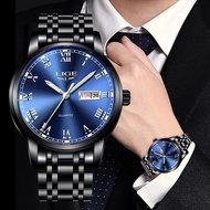 [Aishang watch industry]LIGE สแตนเลสนาฬิกาหรูผู้ชายนาฬิกาวันที่นาฬิกาสำหรับผู้ชายธุรกิจ Wirstwatch ผู้ชายนาฬิกาควอทซ์กันน้ำนาฬิกาคลาสสิก