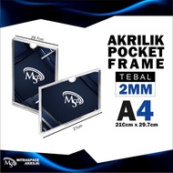 Acrylic POCKET FRAME Acrylic THICKER/ Acrylic Brochure A4