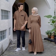 KEMEJA Couple Clothes Set For Men Women Gamis Koko Shirt For Muslim Husband And Wife Fashionable (5C