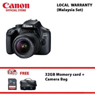 Canon EOS 3000D Kit (EF S18-55 III) Canon Malaysia 3 Years Warranty Free 32Gb SD Memory card + Camera Bag