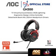 AOC Wired USB Gaming Headset With Mic GH300