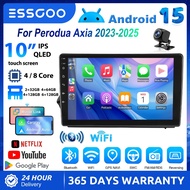 ESSGOO 2 Din 10 INCH Car Head Unit For Perodua Axia 2023-2025 With Plug&Play Harness Carplay Android