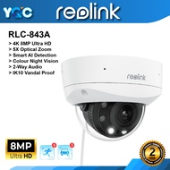 REOLINK RLC-843A 4K PoE Security Camera | IK10 Vandal Proof | 5X Optical Zoom | Outdoor Camera | Col