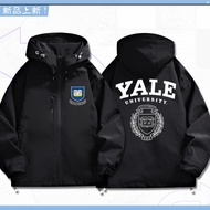 แจ็คเก็ตผู้ชาย Yale University ทรงหลวม ทรงหลวม ทรงหลวม เสื้อกันหนาวแฟชั่นฤดูใบไม้ผลิ ฤดูร้อน ฤดูใบไม