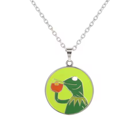 That's None of My Business Kermit Frog Necklace