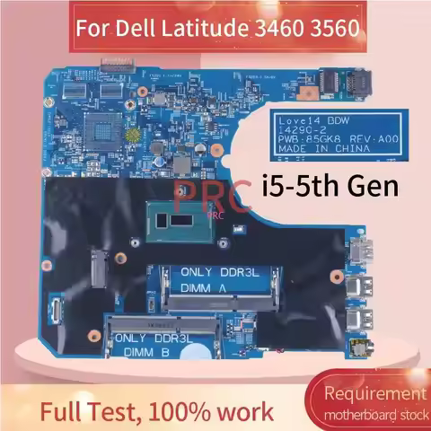 14290-2 85GK8 For DELL Latitude L3460 L3560 3460 3560 Laptop Motherboard 0HTFKW 0D0PG7 0CXYD3 0P9H40