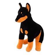 Simulation Doberman Dog Plush Toy 21.65 InchStanding Doberman Noble Pet Dog Stuffed Animal Puppy Mod