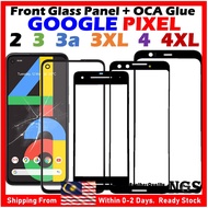 Replacement Front Glass Panel For GOOGLE Pixel 2 Pixel 3 Pixel 3A Pixel 3XL Pixel 4 Pixel 4XL with O