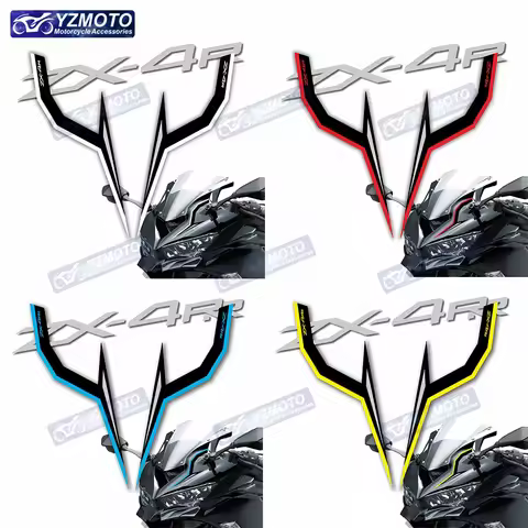For Kawasaki ZX-4R ZX-4RR ZX4R ZX4RR motorcycle fairing head stickers reflective waterproof modified
