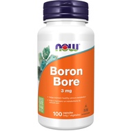 NOW Supplements, Boron 3 mg (Bororganic Glycine), Structural Support*, 100 Veg Capsules