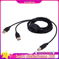 ในสต็อก-2 in 1 Printer Cable USB A to B Male Printer Cable for Printer Splitter for Two Computers