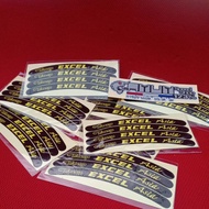 TAKASAGO EXCEL ASIA RIM STICKER TAKASAGO EXCEL STICKER TAKASAGO EXCEL BLACK STICKER