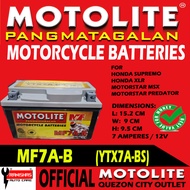 MF7A-B Motolite Maintenance Free Motorcycle Battery YTX7A-BS