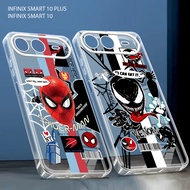 Softcase hp for Infinix Smart 10 plus Latest 2025 Clear Glossy Spider-Man Phone Case - YM12