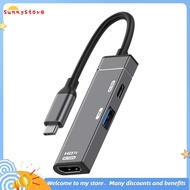 Type-C HUB Docking Station USB-A PD 100W Type-C to -Compatible 4K/120Hz Converter HDTV Support USB-C