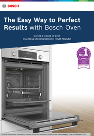 Bosch HBA5780S6B Built In Convection Oven Series 6  60cm width, Home Connect, Pyrolytic, 71L, 3D hotair, AutoPilot, 13 amp connection