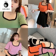 加大码女装200斤方领胖MM300韩版百搭气质上衣 上衣女韓版显瘦 大碼 女裝 上衣 顯瘦 大碼t shirt oversize t shirt woman Plus Size Women's Clo