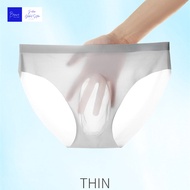 1Pc Ice Silk Sexy Men's Briefs Underpants Breathable Man Underwear Briefs Transparent Sexy Men Under