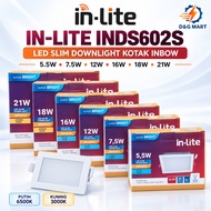 In-Lite INDS602S Slim LED Downlight Inbow Box 5.5W 7.5W 12W 16W 18W 21W White Yellow