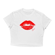 Baby Tee Lip Kiss y2k