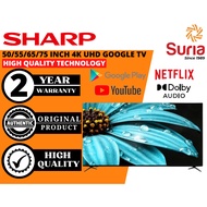 (Free Delivery Penang,Kedah & Perlis)Sharp 50/55/65/75 Inch 4K Google TV 电视机 4TC50FJ1X 4TC55FJ1X 4TC