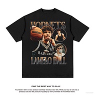 XY เสื้อยืดคอกลม แขนสั้น พิมพ์ลาย BKB NBA LaMelo Ball Fan สไตล์อเมริกัน สําหรับผู้ชาย และผู้หญิง YX