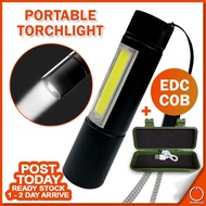 3 MODES Lighting EDC COB LED Torchlight Flashlight IPX6 Waterproof USB Rechargeable Work Light Emerg