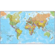 Maps International Giant World Map – Mega Map of The World – Front Lamination