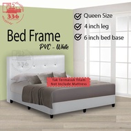 5ft Queen Bedframe/Divan/5 Kaki Katil/5尺床架/PVC White/Warna Putih