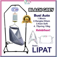 QiQi Electronic Cradle Buaian elektrik Motor + spring cot rangka buaian + Net kain cover buaian