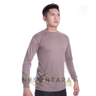 Kaos Coklat Polos Tangan Panjang Kaos Dalam Satpam Polisi