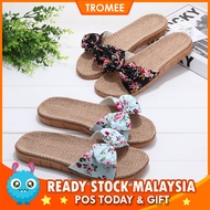 READY STOCK Tromee 958 Amber Women's Sandal Kasut Wanita Casual Beach Ribbon Flower
