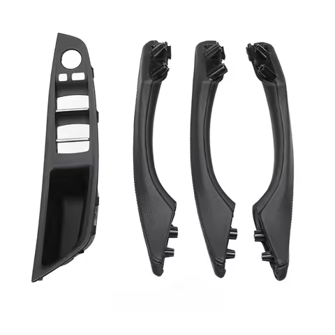 LHD RHD Passenger Genuine Leather 4pcs Set Interior Inner Door Pull Handle For BMW 5 Series F10 F11 