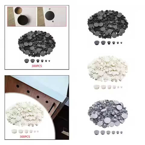 300Pcs Plastic Hole Plugs Elegant Snaps Lightweight Fencing Post Pipes Inserts for Table Legs Apartm