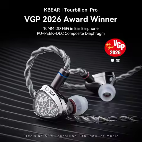 KBEAR Tourbillon-Pro TB-PRO in-Earphone 10mm DD High Resolution TypeC HIFI Wired Earbuds PU+PEEK+DLC