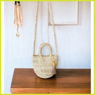 ◺ ◕ √ Mazy raffia sling bag - Native Bags