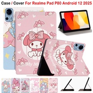 For Realme Pad P80 Android 12 2025 Fashion Crayon Cartoon Painting Tablet Case Tablet RealmePad P80 