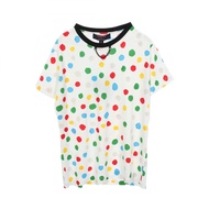 【二手】LOUIS VUITTON短袖T卹，LOUIS VUITTON × 草間彌生聯名款，圓點圖案，帶鏈條，RW231J XK1 FOTS42，純棉，女款，二手